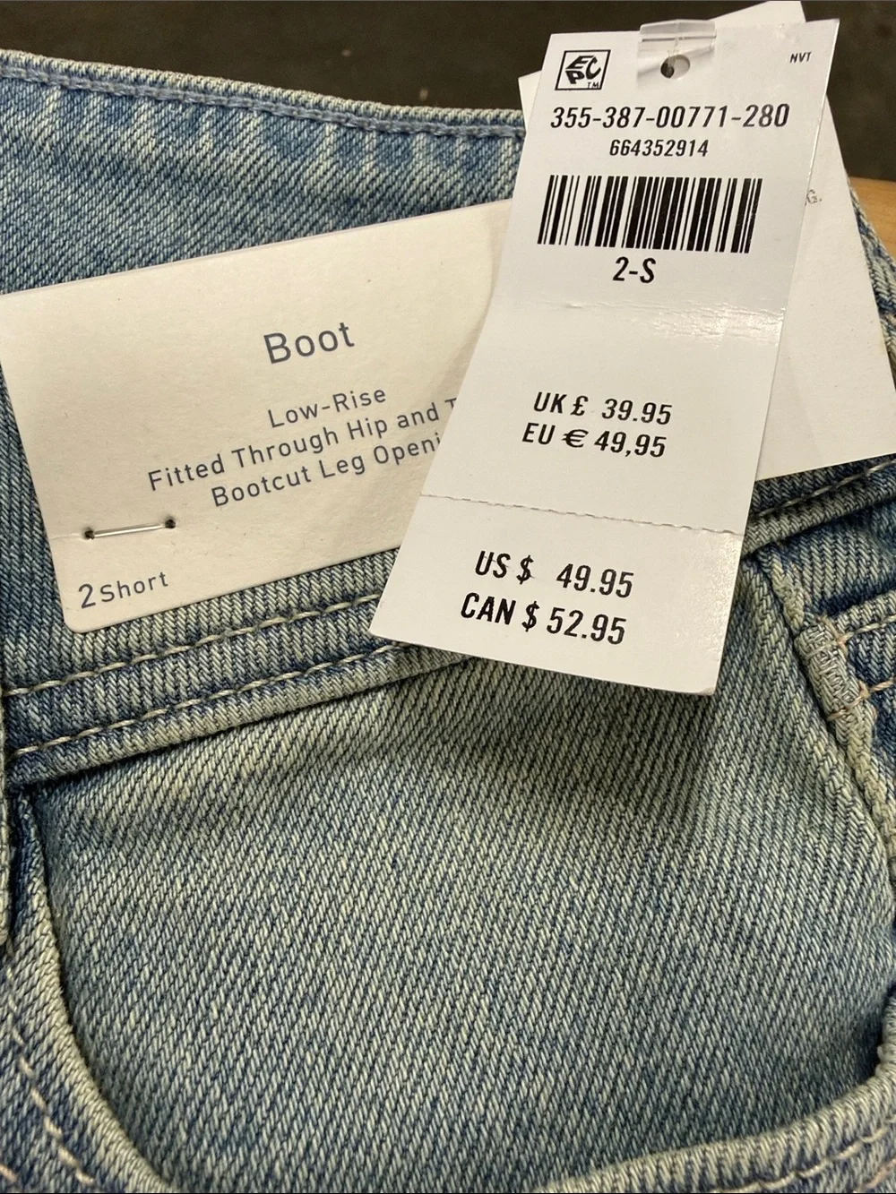 Hollister Light Blue Low-Rise Bootcut Jeans